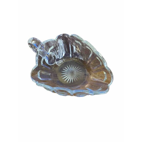 Vtg EAPG Clear Art Squat Pitcher Cream Milk Syrup Panels Star Bottom Triangular - Picture 1 of 13